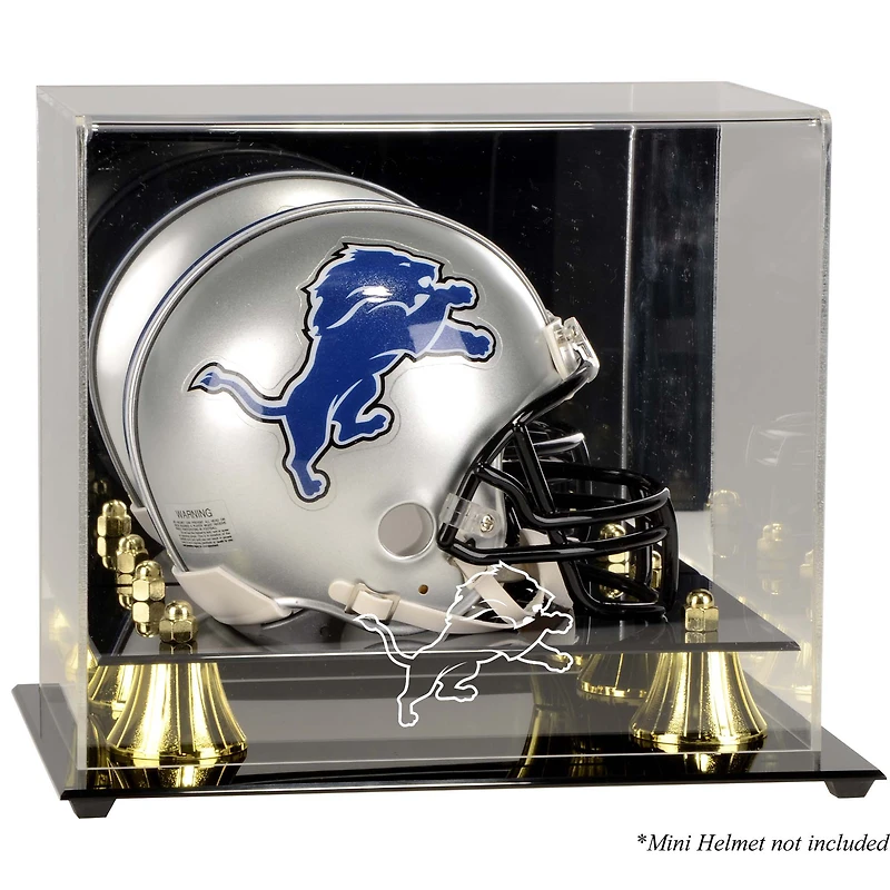 Detroit Lions Golden Classic Mini Helmet Display Case