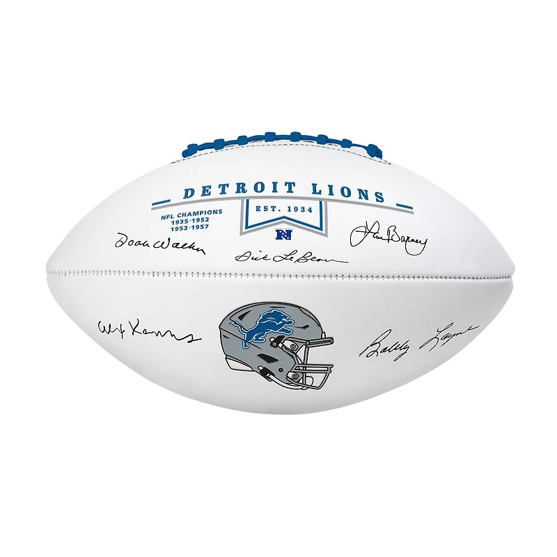 Ballon de football signature des Légendes des Lions de Détroit