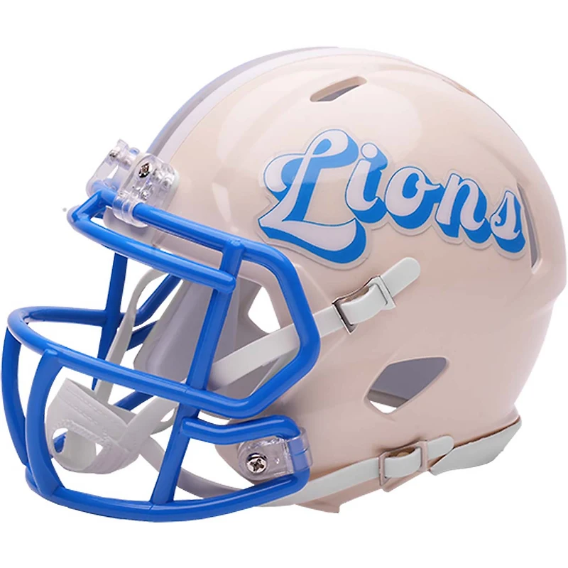 Casque miniature de vitesse de la collection rétro Riddell des Lions de Détroit