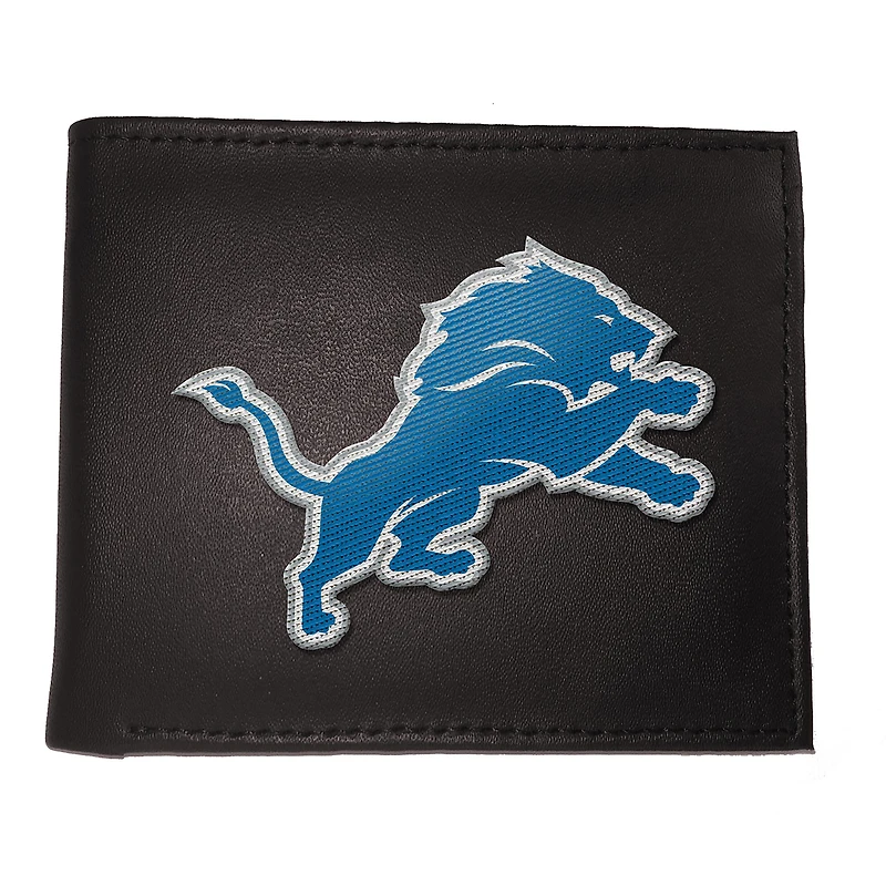 Detroit Lions Synthetic Leather Embroidered Bifold Wallet