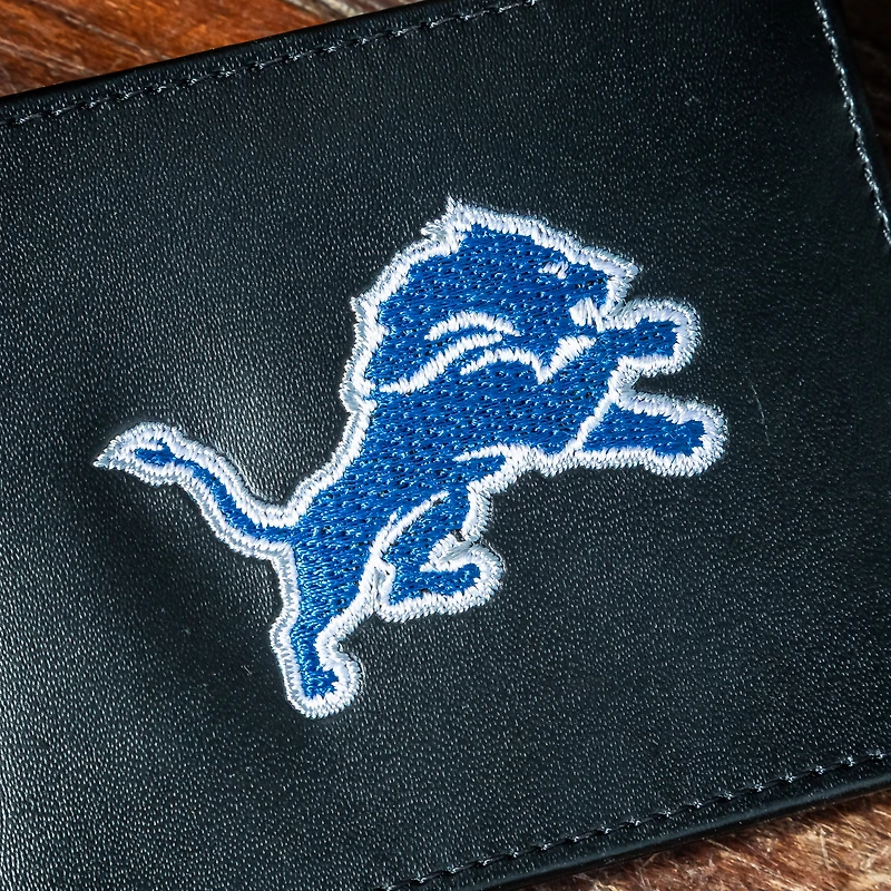Detroit Lions Synthetic Leather Embroidered Bifold Wallet