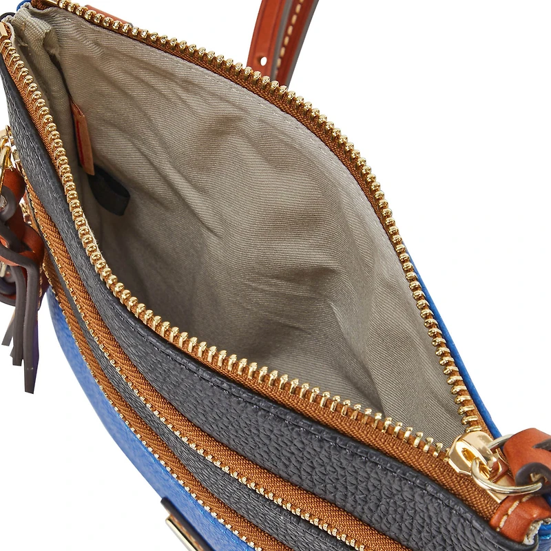 Sac bandoulière triple zip Dooney & Bourke Detroit Lions avec logo de l'équipe mi-temps