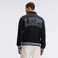 Veste polaire emblématique noire des Lions de Détroit Fanatics avec fermeture éclair intégrale