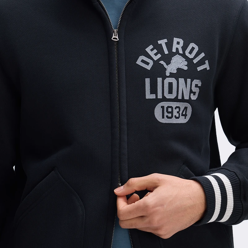 Fanatics Black Detroit Lions IconicFleece Full-Zip Jacket