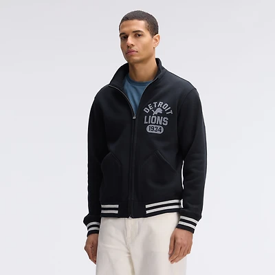 Fanatics Black Detroit Lions IconicFleece Full-Zip Jacket