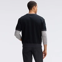 Fanatics Black Detroit Lions IconicFleece Short Sleeve Sweatshirt