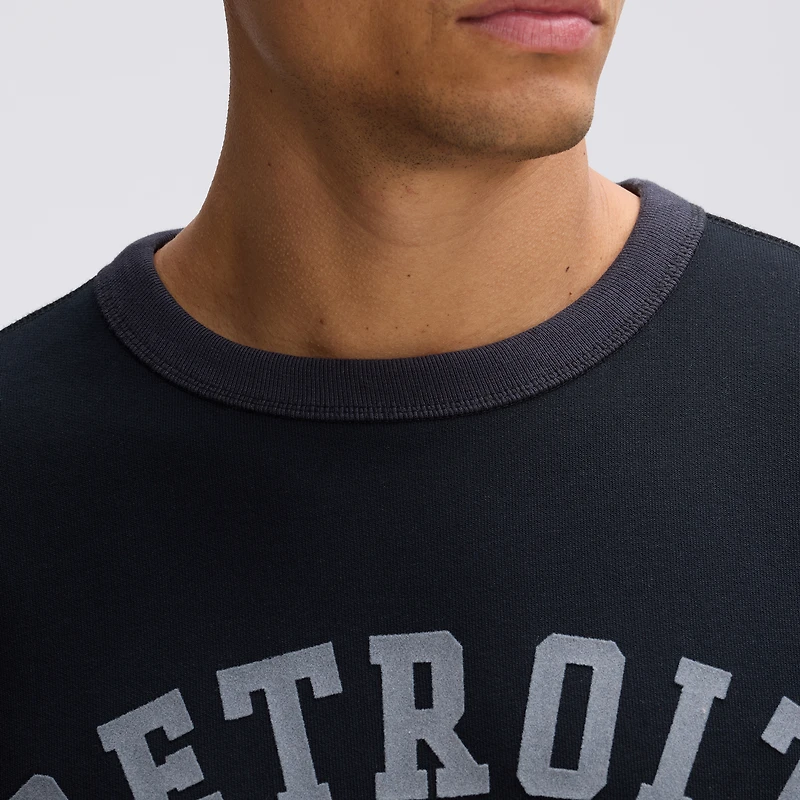 Sweat-shirt à manches courtes Fanatics Black Detroit Lions IconicFleece