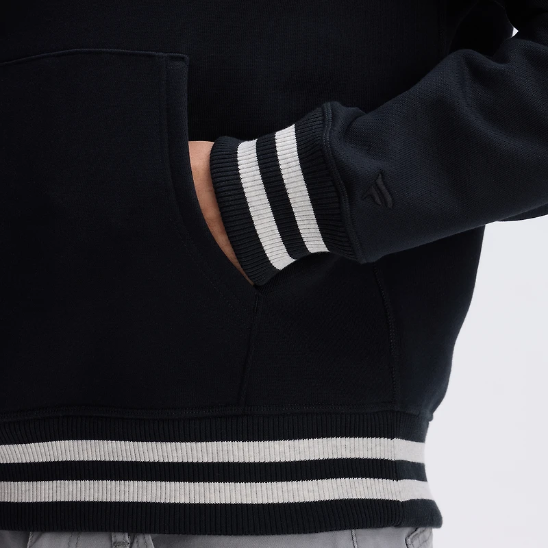 Fanatics Black Detroit Lions IconicFleece Tipped Hoodie