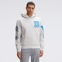 Fanatics Heather Gray Detroit Lions IconicFleece Letterman Hoodie