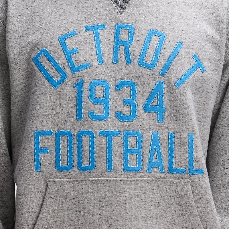 Fanatics Heather Gray Detroit Lions IconicFleece Pocket Sweatshirt