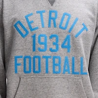 Fanatics Heather Gray Detroit Lions IconicFleece Pocket Sweatshirt