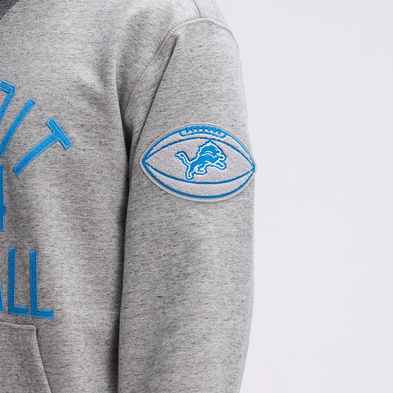 Fanatics Heather Gray Detroit Lions IconicFleece Pocket Sweatshirt