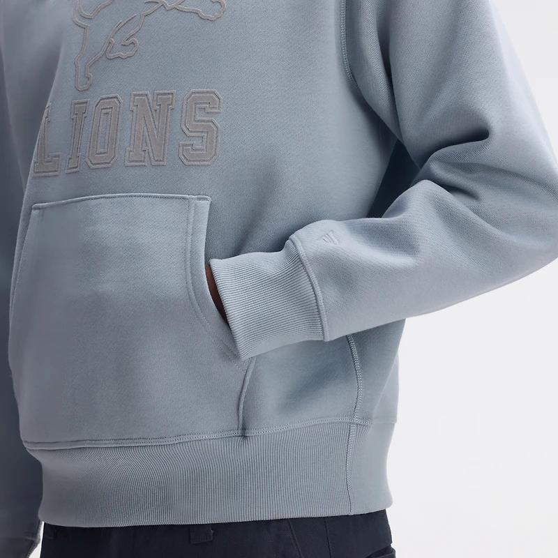 Fanatics Light Blue Detroit Lions IconicFleece Flocked Hoodie