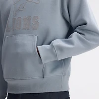 Fanatics Light Blue Detroit Lions IconicFleece Flocked Hoodie