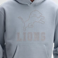 Fanatics Light Blue Detroit Lions IconicFleece Flocked Hoodie
