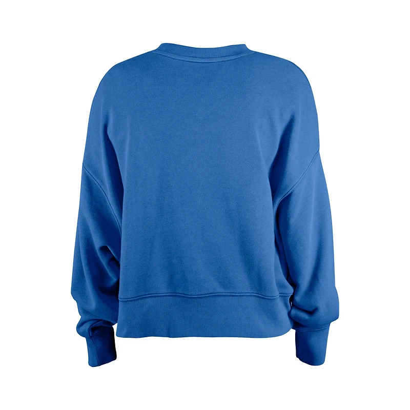 Sweat-shirt à paillettes bleu Detroit Lions de New Era pour fille