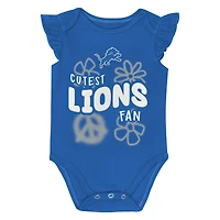 Girls Newborn & Infant Outerstuff Detroit Lions The Sunshine Two-Piece Bodysuit Set