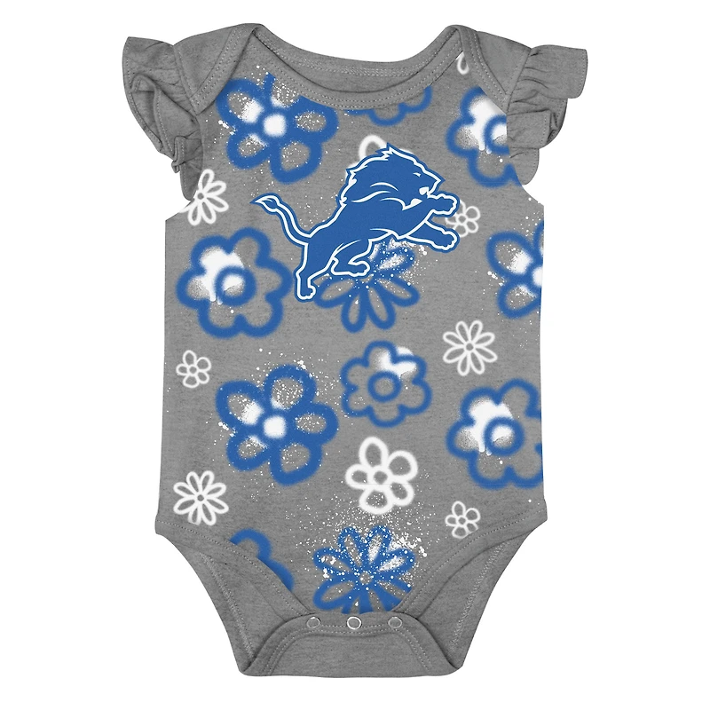 Girls Newborn & Infant Outerstuff Detroit Lions The Sunshine Two-Piece Bodysuit Set