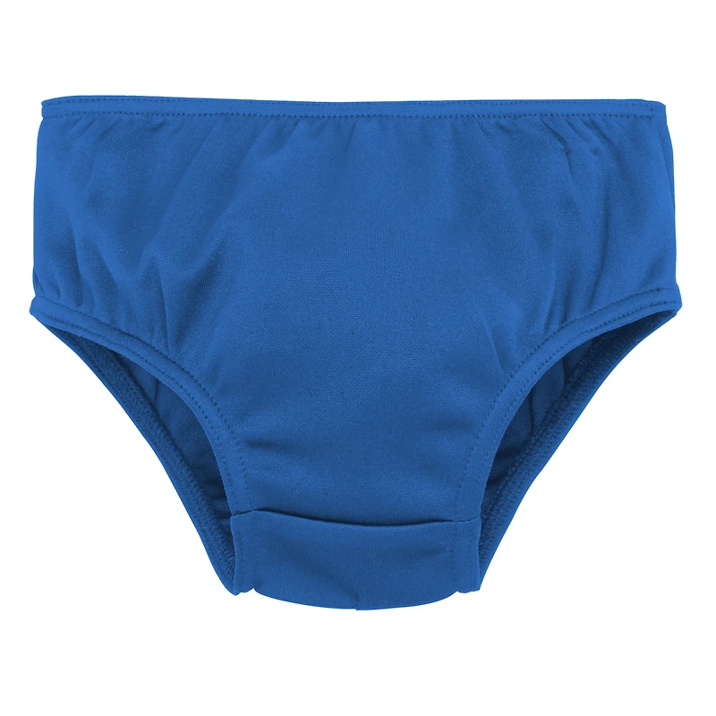 Girls Preschool Blue Detroit Lions Two-Piece Cheer Captain Jumper Dress with Bloomers Set