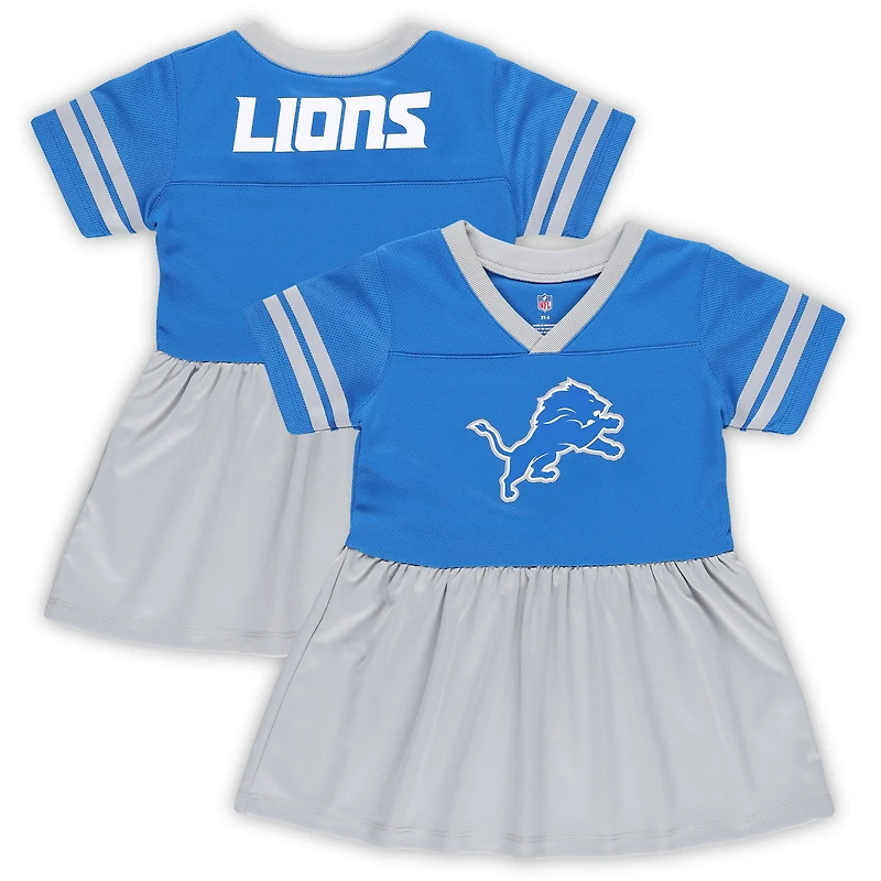 Robe en jersey bleu Detroit Lions Stadium Lights Fashion pour fille