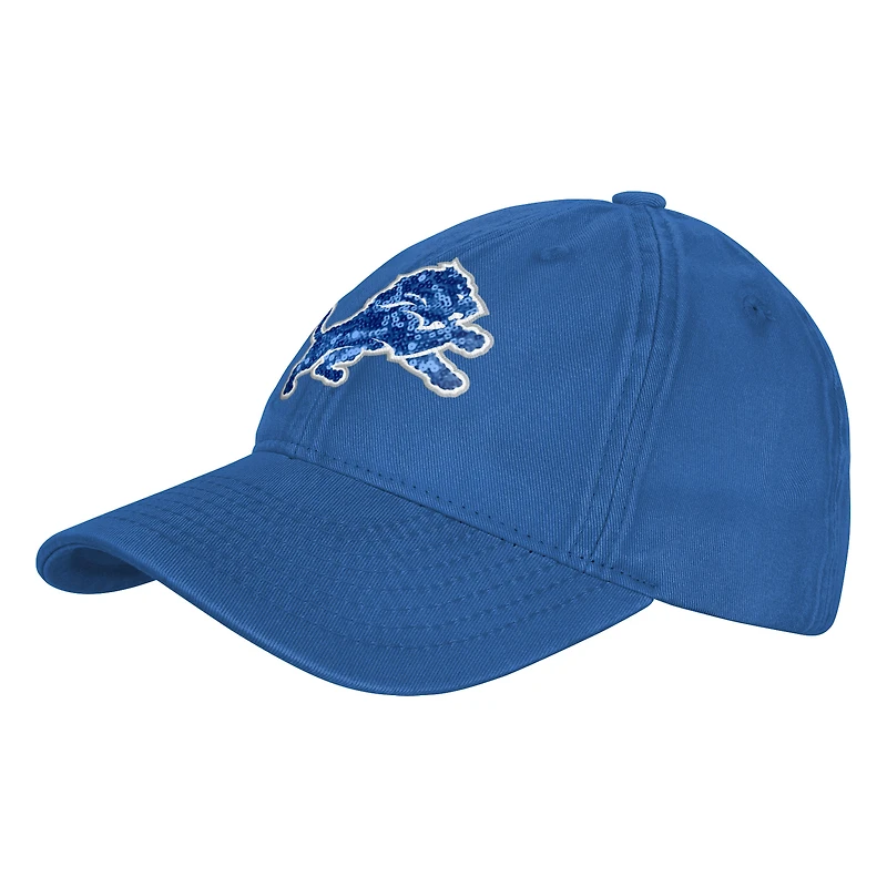 Casquette ajustable bleue Detroit Lions Gridiron pour filles Outerstuff Youth