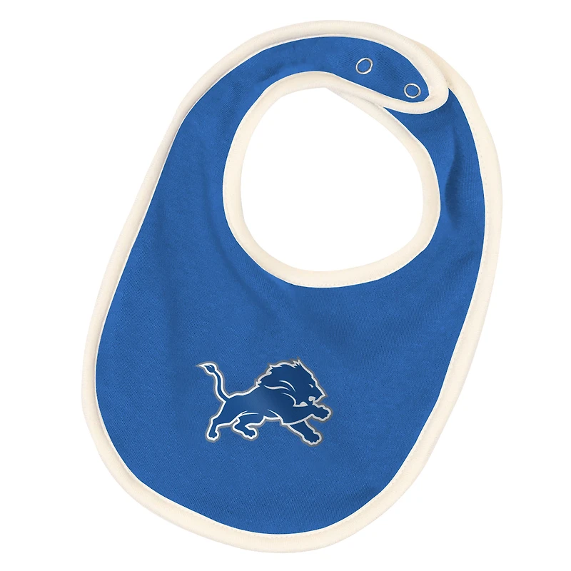 Infant & Newborn Outerstuff Detroit Lions Up One Three-Piece Bodysuit, Bib Booties Set