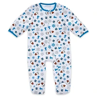 Infant & Newborn WEAR by Erin Andrews Detroit Lions Holiday Full-Zip Sleeper Bib Set