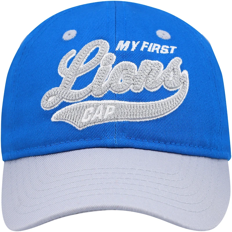 Infant Blue/Silver Detroit Lions My First Tail Sweep Slouch Flex Hat