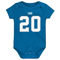 Mitchell & Ness Barry Sanders Blue Detroit Lions Mainliner Nom et numéro du joueur retraité Body