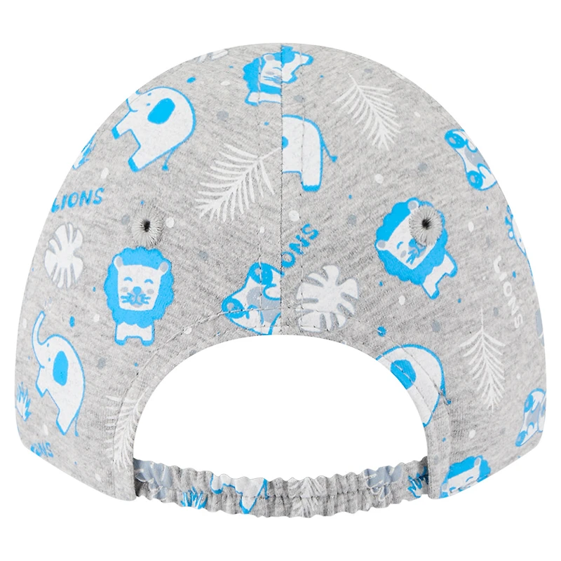 Infant New Era  Gray Detroit Lions Animal 9TWENTY Adjustable Hat