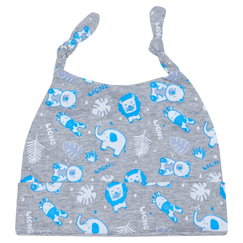 Infant New Era Gray Detroit Lions Animal Baby Beanie Cuffed Knit Hat