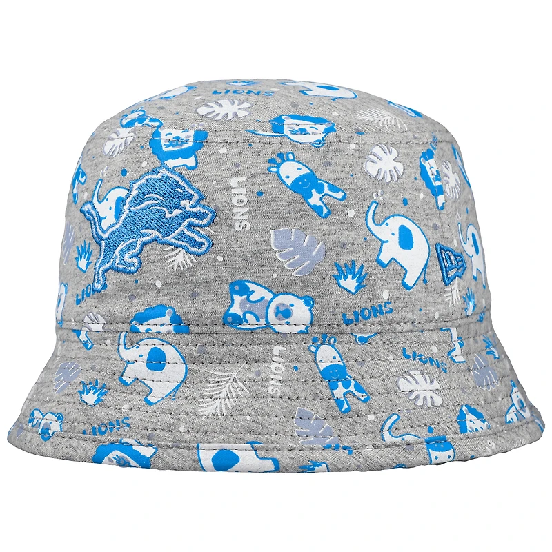 Bob gris pour bébé New Era avec bob animal des Lions de Detroit