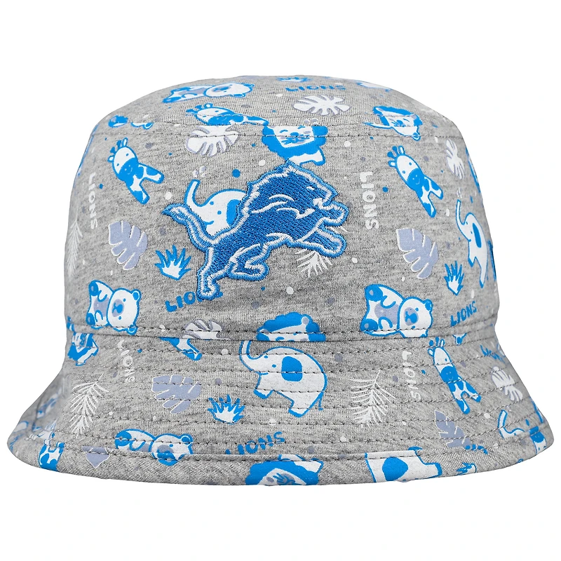 Bob gris pour bébé New Era avec bob animal des Lions de Detroit