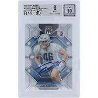 Jack Campbell Detroit Lions Autographed 2023 Panini Mosaic #323 Beckett Fanatics Witnessed Authenticated 9/10 Rookie Card 