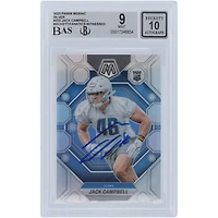 Jack Campbell Detroit Lions Autographed 2023 Panini Mosaic Silver #323 Beckett Fanatics Witnessed Authenticated 9/10 Rookie Card 