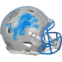 Casque Riddell Speed 2024 authentique autographié par Jack Campbell des Detroit Lions