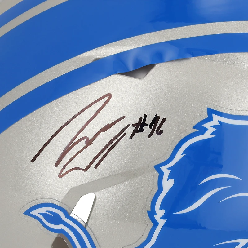 Casque authentique Riddell Speed autographié par Jack Campbell des Detroit Lions