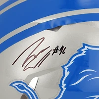 Casque authentique Riddell Speed ​​autographié par Jack Campbell des Detroit Lions