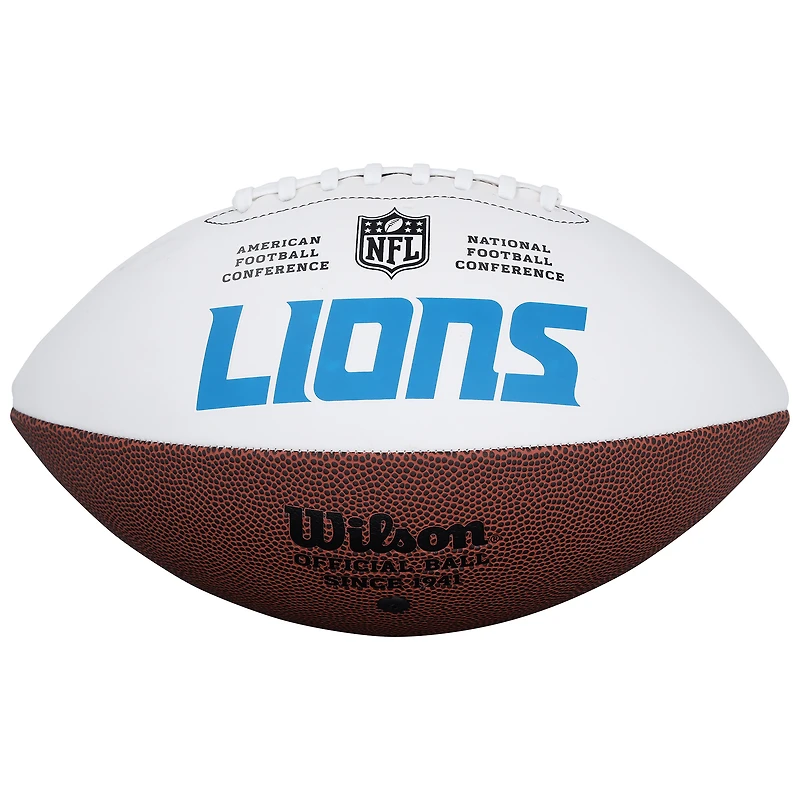 Jack Campbell Detroit Lions Autographed Wilson White Panel Football