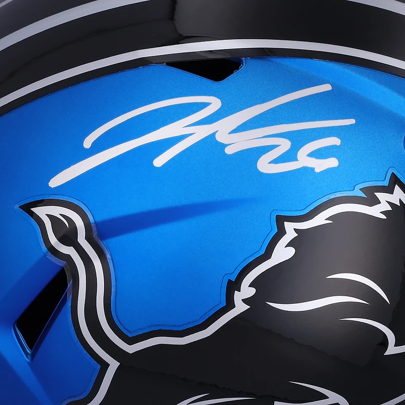 Jahmyr Gibbs Detroit Lions Autographed 2024 Riddell Alternate Speed Replica Helmet
