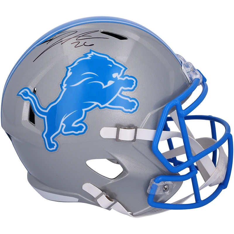 Jahmyr Gibbs Detroit Lions Autographed 2024 Riddell Speed Replica Helmet
