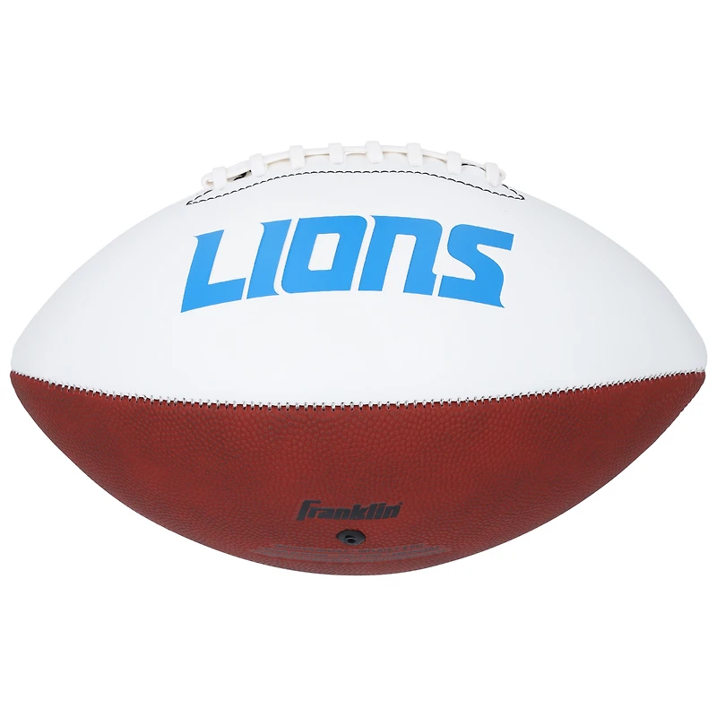 Ballon de football Franklin White Panel autographié par Jahmyr Gibbs des Lions de Détroit