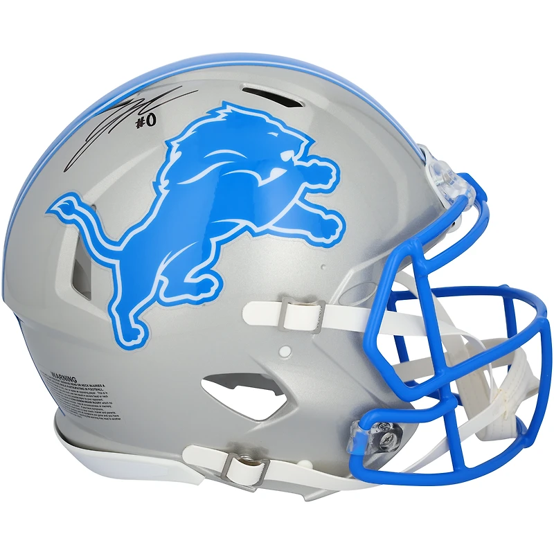 Jahmyr Gibbs Detroit Lions Autographed Riddell 2024 Speed Authentic Helmet