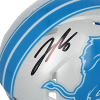 Casque Riddell Speed ​​Mini autographié par Jahmyr Gibbs des Lions de Détroit 2024