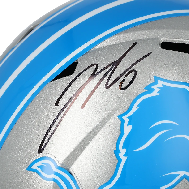 Jahmyr Gibbs Detroit Lions Autographed Riddell 2024 Speed Replica Helmet