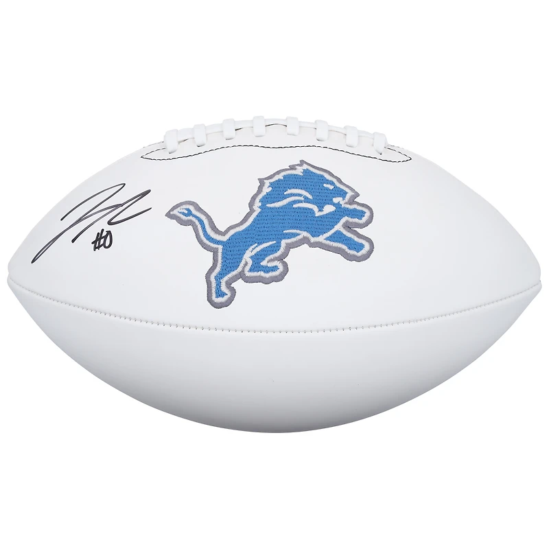 Ballon de football américain Wilson à panneau blanc autographié par Jahmyr Gibbs des Lions de Détroit