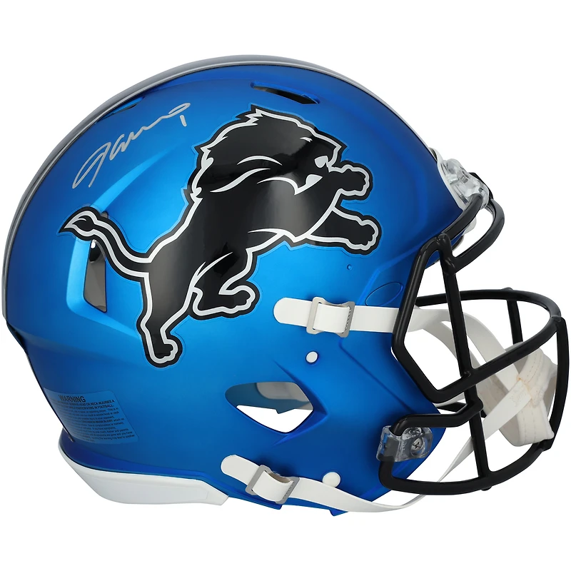 Jameson Williams Detroit Lions Autographed Riddell 2024 Alternate Speed Authentic Helmet