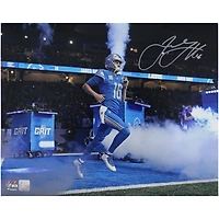 Photo de Jared Goff, joueur des Lions de Détroit, autographiée à l'entrée du tunnel (40,6 x 50,8 cm).