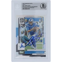 Jared Goff Detroit Lions Autographed 2022 Panini Donruss Optic Holo #64 Beckett Fanatics Witnessed Authenticated Card