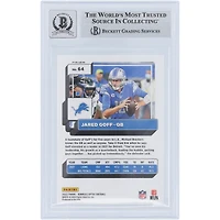 Jared Goff Detroit Lions Autographed 2022 Panini Donruss Optic Holo Prizm #64 Beckett Fanatics Witnessed Authenticated 9/10 Card